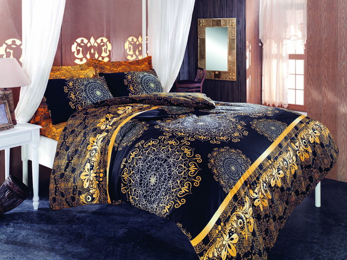 L'essentiel linge de maison Osmanlı - Negro y amarillo